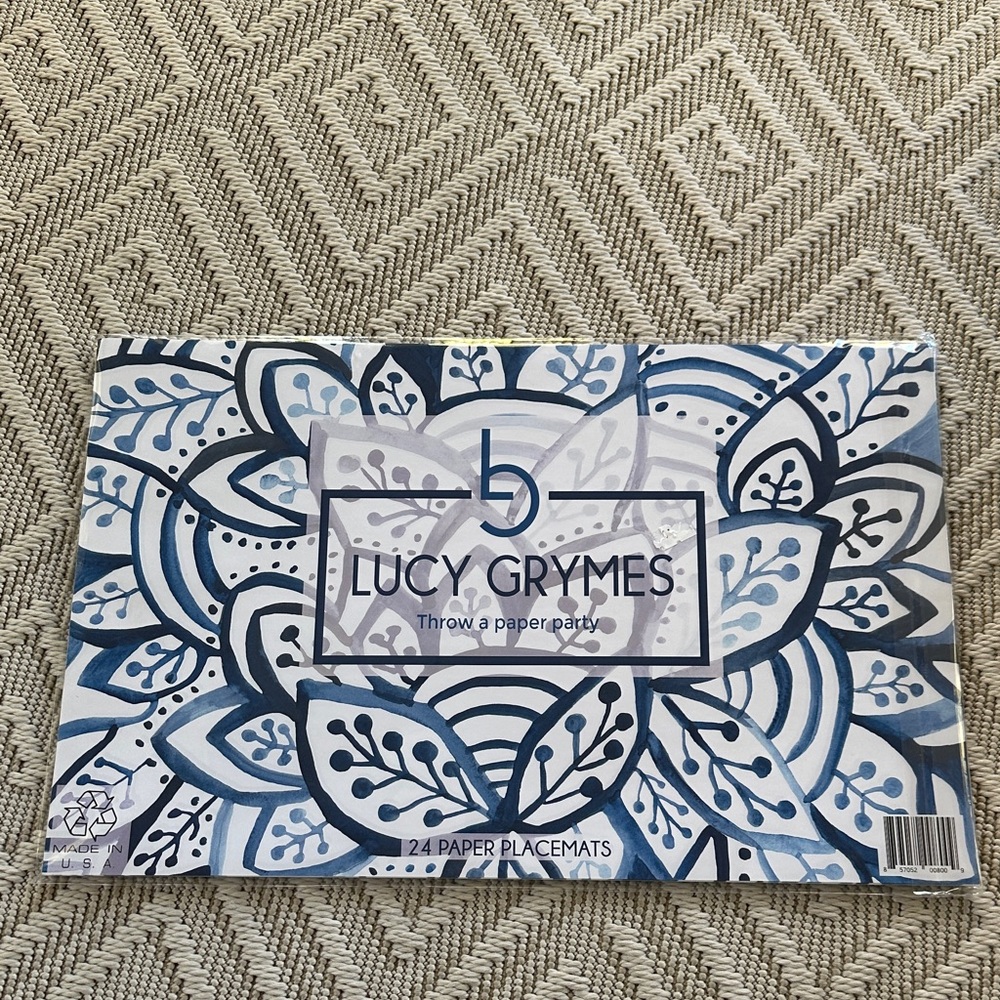Lucy Grymes Paper Placemats- set of 24 *NWT